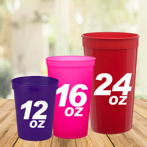 12oz Colored Printed Stadium Cups