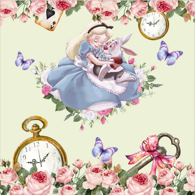 ALICE IN WONDERLAND AND RABBIT 002 BACKDROP - Twins Print