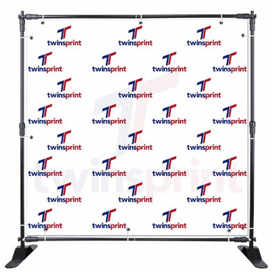 Fabric Step and Repeat Banner - Twins Print