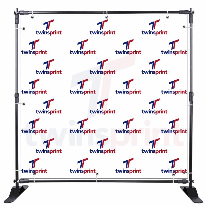 Fabric Step and Repeat Banner - Twins Print