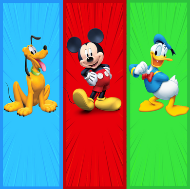 DISNEY CHARACTERS BACKDROP - Twins Print