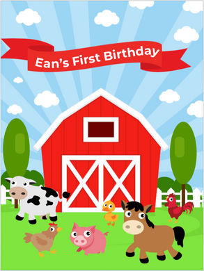 FARM  BACKDROP - Twins Print