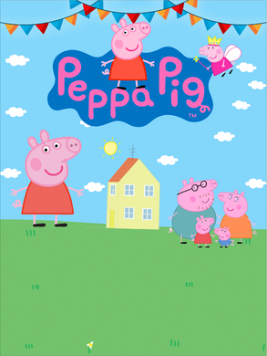 PEPPA PIG  BACKDROP - Twins Print