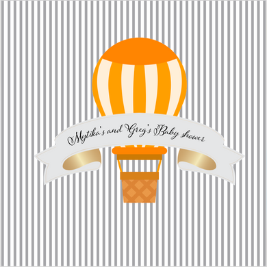HOT AIR BALLON ORANGE  BACKDROP - Twins Print