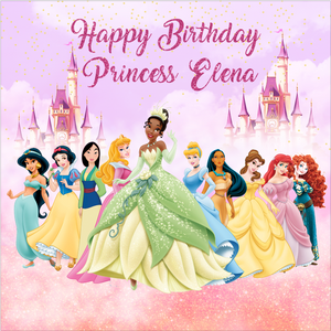 DISNEY PRINCESS  BACKDROP - Twins Print