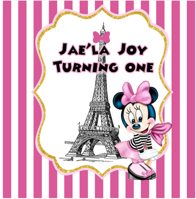 MINNIE MOUSE / PARIS   BACKDROP - Twins Print