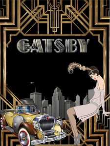 GREAT GATSBY  BACKDROP - Twins Print