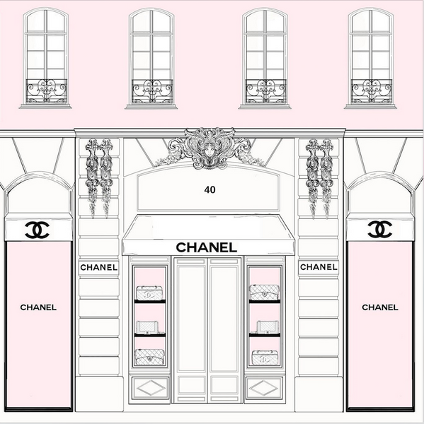 CHANNEL STORE FRONT BACKDROP / PARIS STORE - Twins Print