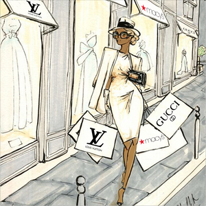 WALK IN PARIS  BACKDROP / DIOR / LOUIS VUITTON - Twins Print