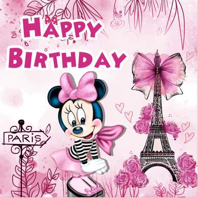 MINNIE MOUSE IN PARIS 003 BACKDROP - Twins Print