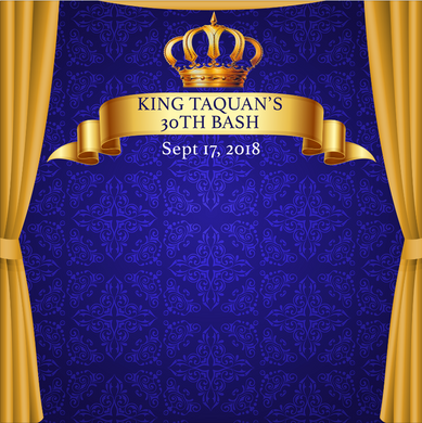 ROYAL BLUE BABY SHOWER  BACKDROP 002 - Twins Print