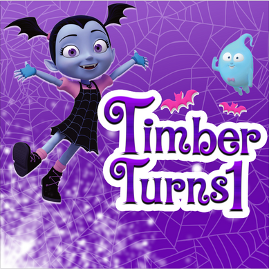 VAMPIRINA  BIRTHDAY  BACKDROP - Twins Print