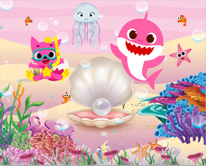 PINK BABY SHARK  BACKDROP